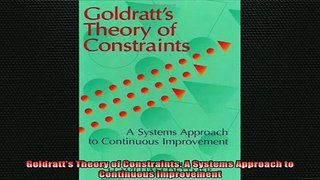 READ book  Goldratts Theory of Constraints A Systems Approach to Continuous Improvement Full EBook