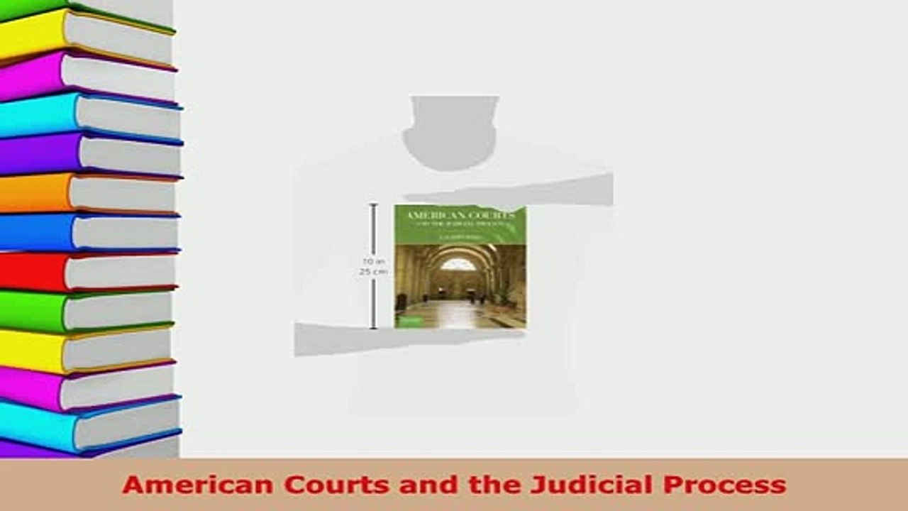 PDF  American Courts and the Judicial Process  EBook