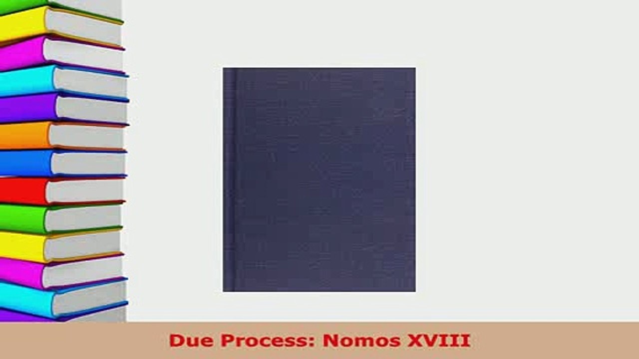 Download  Due Process Nomos XVIII  EBook