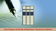 Download  The Poems of Emily Dickinson Variorum Edition  EBook