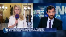 Marion Maréchal-Le Pen votera une motion de censure 