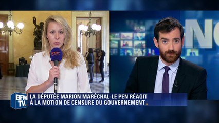 Marion Maréchal-Le Pen votera une motion de censure "qu'elle soit de droite ou de gauche"
