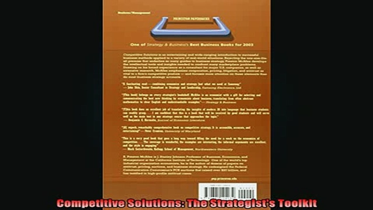 READ book  Competitive Solutions The Strategists Toolkit Full EBook