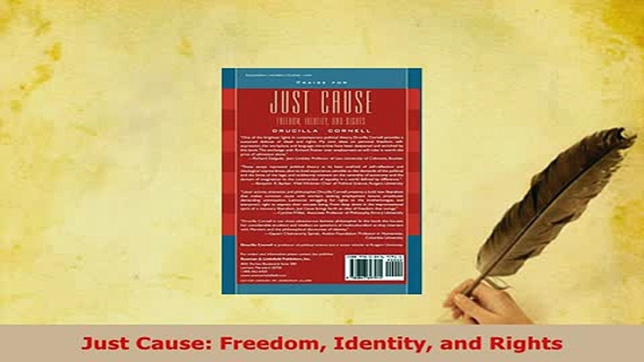PDF  Just Cause Freedom Identity and Rights Free Books