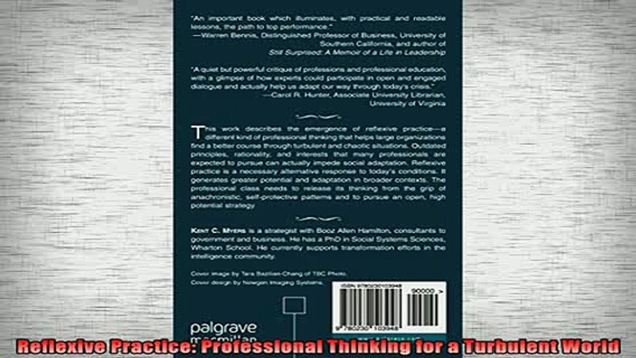 READ book  Reflexive Practice Professional Thinking for a Turbulent World Online Free