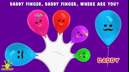 The Finger Family Balloon Family Nursery Rhyme  Balloon Finger Family Songs
