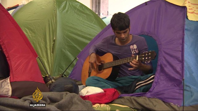 Old airport in Athens becomes home for trapped refugees