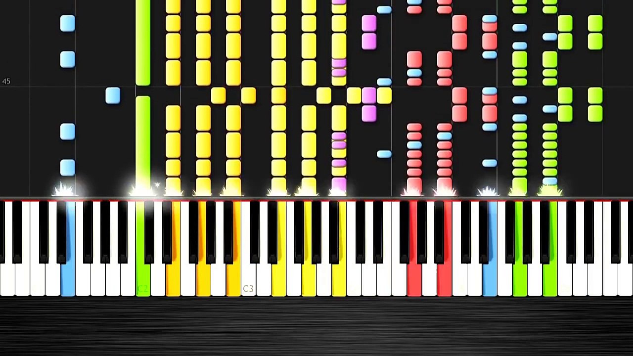 Darude - Sandstorm - IMPOSSIBLE REMIX by PlutaX - Synthesia - Piano