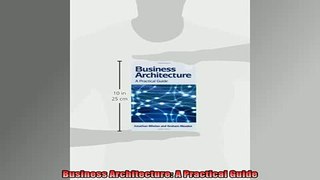 Downlaod Full PDF Free  Business Architecture A Practical Guide Free Online