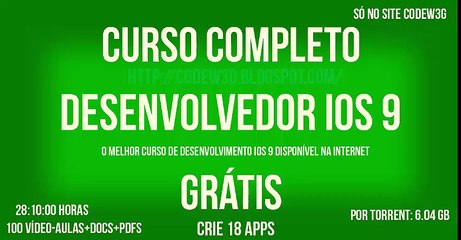 Curso de Programador IOS 9 Completo Grátis (28 horas)