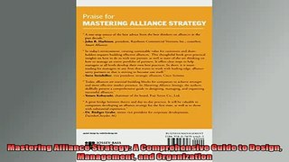 READ book  Mastering Alliance Strategy A Comprehensive Guide to Design Management and Organization Full EBook