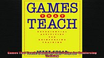 READ book  Games That Teach Experiential Activities for Reinforcing Training Full Free