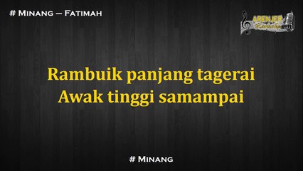 Lagu Minang Boy Shandy - Fatimah Karaoke