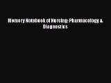 [PDF] Memory Notebook of Nursing: Pharmacology & Diagnostics [Read] Online