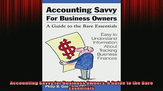 EBOOK ONLINE  Accounting Savvy for Business Owners A Guide to the Bare Essentials  BOOK ONLINE