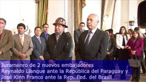 2016 05 11 Juramenro de los embajadores de Bolivia ante Paraguay y Brasil