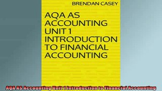READ book  AQA AS Accounting Unit 1 Introduction to Financial Accounting READ ONLINE