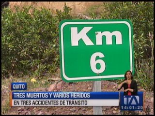 Tres accidentes dejaron tres muertos en Quito