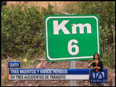 Tres accidentes dejaron tres muertos en Quito