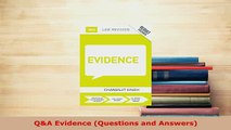 PDF  QA Evidence Questions and Answers Free Books