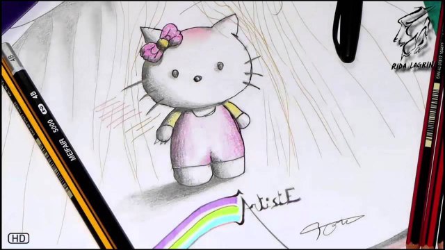 How to drow Caty تعلم رسم كاتي بقلم الرصاص