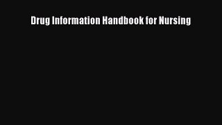 PDF Drug Information Handbook for Nursing Free Books