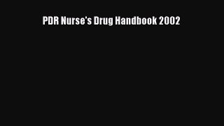 PDF PDR Nurse's Drug Handbook 2002 Free Books