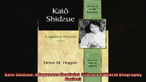 Read here Kato Shidzue A Japanese Feminist  Library of World Biography Series