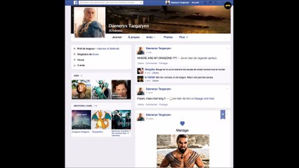 Et si les personnages de GOT avaient FB ?