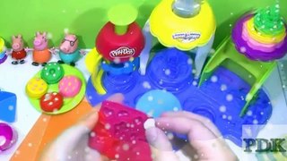 Play Doh Sweet Shoppe Make Unique Ice-Cream VS Cupcake -Peppa PIG Español