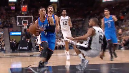 Russell Westbrook Crosses Up Patty Mills, Makes Him Fall