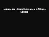 [PDF] Language and Literacy Development in Bilingual Settings Download Online