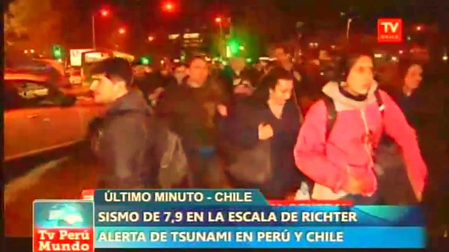 Terremoto 8,3 grados Richter centro de Chile 16 septiembre 2015 earthquake in Chile