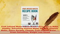 Download  Fruit Infused Water Recipe Book 102 Easy to Make Healthy Refreshing Vitamin Water Ebook