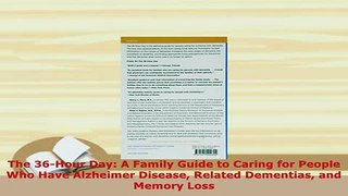 PDF  The 36Hour Day A Family Guide to Caring for People Who Have Alzheimer Disease Related  EBook