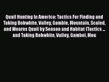 Download Quail Hunting In America: Tactics For Finding and Taking Bobwhite Valley Gamble Mountain