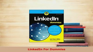 Read  LinkedIn For Dummies Ebook Free