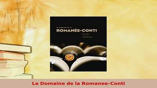 PDF  Le Domaine de la RomaneeConti PDF Book Free