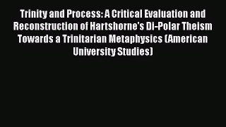 [PDF] Trinity and Process: A Critical Evaluation and Reconstruction of Hartshorne's Di-Polar