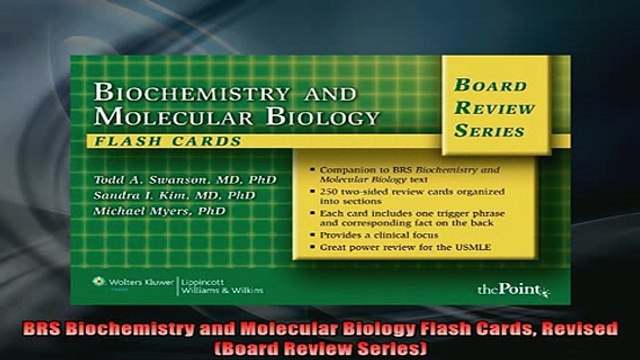 DOWNLOAD FREE Ebooks BRS Biochemistry and Molecular Biology Flash Cards Revised Board Review Series Full Ebook Online Free