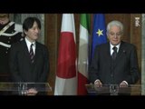 Roma - Dichiarazioni alla stampa del Presidente Mattarella (11.05.16)