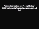 Read Finance: Applications and Theory (McGraw-Hill/Irwin Series in Finance Insurance and Real