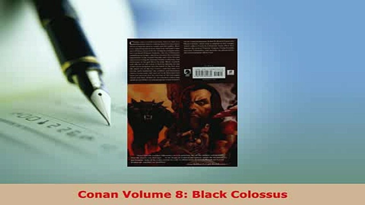 PDF  Conan Volume 8 Black Colossus Ebook