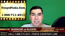Golden St Warriors vs. Portland Trailblazers Pick Prediction Game 4 NBA Pro Basketball Odds Preview