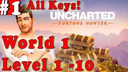 Uncharted: Fortune Hunter Gameplay Walkthrough Guide | World 1 | Level 1-10 iOS Android