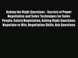 [Read book] Asking the Right Questions - Secrets of Power Negotiation and Sales Techniques