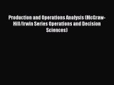 [Read book] Production and Operations Analysis (McGraw-Hill/Irwin Series Operations and Decision