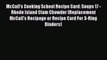 Read McCall's Cooking School Recipe Card: Soups 17 - Rhode Island Clam Chowder (Replacement