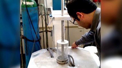 Testing lunar ice drill design