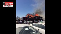 بالفيديو.. حريق بمخزن الصوامع فى ميناء سفاجا وتفحم حافة أمتعة
